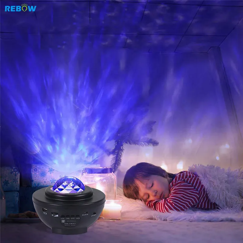 Rebow Drop Shipping Christmas Light Mini Laser Holiday Led Night Club Disco Ceiling Star Blisslights Galaxy Projector