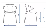 Chaise de salle à manger empilable en acrylique transparent italien Donna, design moderne et minimaliste, fauteuil pour la maison
