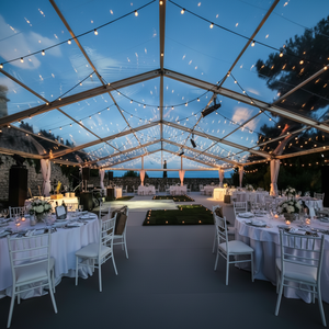 Tente extérieure élégante 8*<span class=keywords><strong>10m</strong></span> à double couche avec structure en alliage d'aluminium transparent pour les grands événements, mariages et salons professionnels - Product Image 4