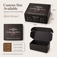Boîte cadeau ondulée noire pour emballage de produits d'entretien du cuir (bottes, vestes, meubles, sièges de voiture), kit personnalisé avec logo, boîte d'expédition OEM