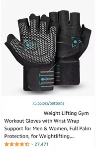 Unisex Anti-Slip Breathable Half Finger <b>Workout</b> Sports Gym Gloves Palm Cycling Resistance <b>Bands</b> - Product Image 2