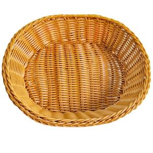 Panier à fruits rond tissé à la main pour le rangement de la cuisine, récipient alimentaire, plateau à légumes de style rotin naturel avec couvercle - Product Image 2