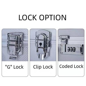 Nhà Máy Cung Cấp Cổ Phiếu Bạc Màu Đen Tự Làm Lưới Bọt Thiết Bị Trường Hợp <span class=keywords><strong>Hardshell</strong></span> Nhôm Vali Carring Trường Hợp Nhôm Trường Hợp - Product Image 4