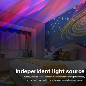Rechargeable Water Ripple <b>Projector</b> Night <b>Light</b> RGB Multi‑Color LED Atmosphere Lamp For Bedroom Home Party Decor Holiday Gift - Product Image 5