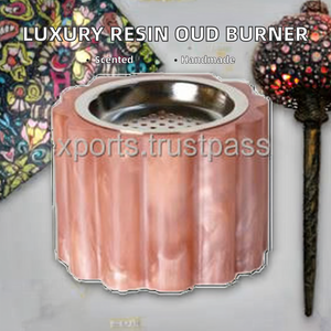 Handmade Resin Bakhoor Burner Luxury Ramadan Gift Home <b>Decor</b> Tealight Arabic Aromatic Indian Amg Exports <b>Summer</b> Scent All-Season - Product Image 2