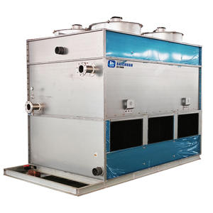 Unidad compacta de torre de refrigeración de contraflujo, nuevo diseño de circuito cerrado con componentes de bomba de ventilador de motor central en material de PVC metálico duradero - Product Image 3