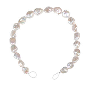 Collares Gruesos de Perlas Barrocas Hechas a Mano al por Mayor, Cuentas Blancas de Agua Dulce de Forma Irregular para Accesorios de Joyería DIY - Product Image 5