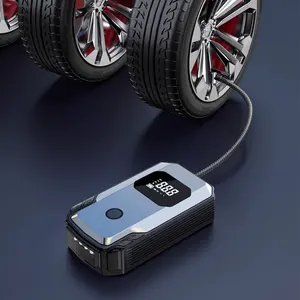 Fabrika sıcak ürün akıllı lastik şişirme pompası 12V şarj akülü araba atlama marş hava pompası ile LED ekran
