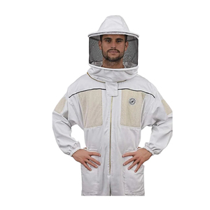Chaqueta de apicultura transpirable Ropa de apicultura blanca Suministros de fábrica Ropa de abeja Traje Chaqueta de apicultor - Product Image 1