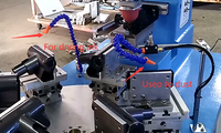 Machine d'impression tampographique rotative PLC à 4 stations pour tee de golf, boule de Noël, porte-bouteille, imprimante tampographique