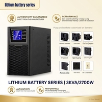 Fuente de Alimentación Ininterrumpida (UPS) Personalizada con Batería de Litio Ferrofosfato, 1-3KVA, con Batería Integrada