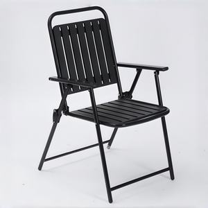 Silla Plegable de Acero para Exteriores con Reposabrazos, Asiento Resistente para Patio, Silla Plegable con Marco de Acero Ligero para Jardín - Product Image 5