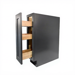 Soporte de especias de 9 "W X 34,5" H X 24 "D para gabinete Diseño de gabinete de cocina de estilo agitador popular Estante de especias de gabinete de cocina de madera - Product Image 1