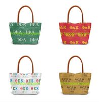 Sac fourre-tout promotionnel le plus vendu pour sororité, réutilisable, de créateur, pour le shopping, sac de week-end de haute qualité