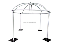 Structure de Chapiteau Rond Ajustable 10x10 pieds, Chuppah Carrée, Système de Drapage Robuste pour Mariages et Événements