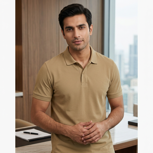 Polo de golf uni 100 % coton grande taille pour homme – Prix de gros – Nouveauté 2026 - Product Image 1