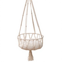 Hamac pour chat en coton respirant, tissé à la main, pour toutes les saisons, style bohème, panier suspendu, lit pour chat