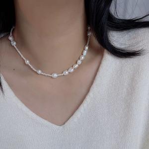 Collar de Perlas Barrocas de Alta Gama Chapado en Plata S925 y Oro de 18K para Mujer, Versátil, Ligero y Lujoso con Forma Natural, Moderno y de Nicho - Product Image 2