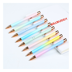 Luxury Rose Gold Cute Metal Ballpoint <b>Pen</b> with Custom Logo Clip 1.0mm Black Ink for Promotional Use - Product Image 2