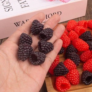 Venta Directa de Fábrica de Adornos de Fresa Silvestre Artificial, Accesorios de Fotografía, Decoraciones para Tiendas de Frutas, Modelos de Frambuesa Simulada - Product Image 3
