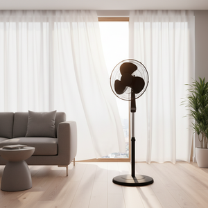 Ventilador de Pedestal Eléctrico de Alta Potencia con Motor AC, 3 Velocidades, Oscilante, Altura Ajustable, Eficiente Energéticamente, para Hogar, Hotel, Oficina - Product Image 3