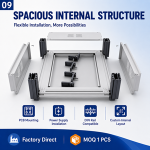 <span class=keywords><strong>Caja</strong></span> de Control de Aleación de Aluminio Personalizada para Chasis de Equipos de Prueba Electrónica, Protección IP54, 4 Opciones de Asa, Ventilación, OEM, ODM - Product Image 6
