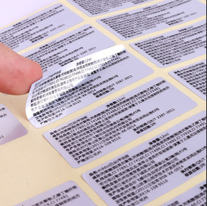 Étiquettes auto-adhésives personnalisées en PVC argent mat Feuille brossée imperméable pour animaux de compagnie Caractéristique holographique Finition de surface stratifiée - Product Image 2