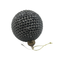 Vente en gros d'usine Boule de Noël en verre noir de 80 mm Ornement soufflé à la main avec des paillettes Design de diamant collé à la main Festival Mariage