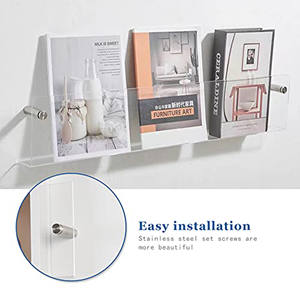 4Pcs Porte-revues mural Porte-brochures en acrylique transparent Porte-revues suspendu Porte-revues Littérature Stockage de livres - Product Image 4