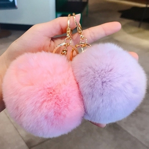 All'ingrosso di alta qualità Puffball pompon Furball portachiavi colorato stampa Offset a buon mercato - Product Image 2