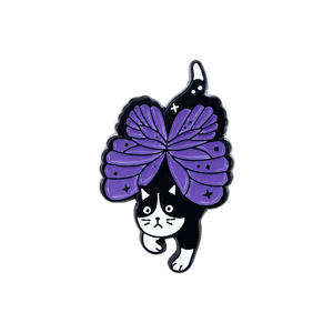 Karikatür Yaratıcı Sevimli Mor Kedi Serisi Kelebek Kanatları Boya Alaşım Broş Giyim Çanta Takı Rozeti - Product Image 2