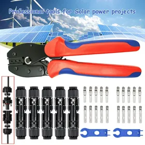 10 cặp năng lượng mặt trời uốn công cụ kết nối cờ lê + PV crimper dây Stripper Uốn Tóc bồng Máy cắt Kit Uốn Tóc bồng Kìm công cụ thiết lập - Product Image 6