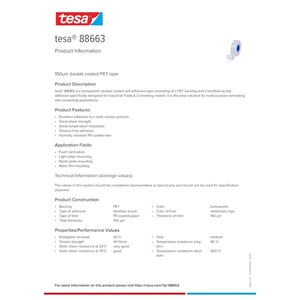 <span class=keywords><strong>Tesa</strong></span> 88663 nastro adesivo di trasferimento in poliestere a doppio rivestimento in acrilico per la sostituzione dell'adesivo composito 300LSE - Product Image 5