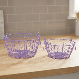 Iron Wire <b>Basket</b> Set of 2 pcs - Product Image 3