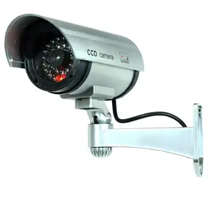 Luz Flash impermeable para exteriores, cámara de seguridad falsa CCTV IP44 con luz LED intermitente, impermeable, CCD