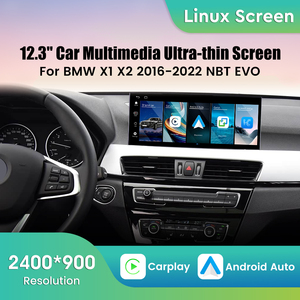Autoradio Linux 12,3 pouces pour <span class=keywords><strong>BMW</strong></span> X1 <span class=keywords><strong>X2</strong></span> 2016-2022 Système NBT EVO Lecteur multimédia GPS Navigation Dispositif CarPlay sans fil WIFI - Product Image 1