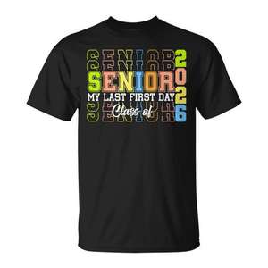 T-shirt Senior 2026 My Last First Day Class Of 2026 Retour à l'école - Product Image 1