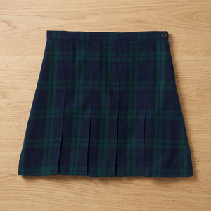 FOXA Haut d'uniforme scolaire pour filles, tissé, à carreaux, plissé, avec détection de tissu, longueur au-dessus du genou - Product Image 3