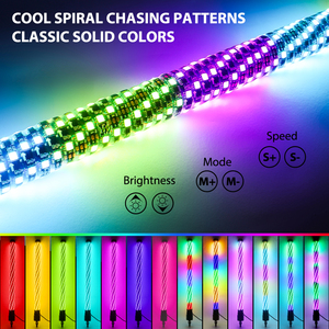 2023 música Control remoto APP ATV UTV 1.3ft /1.7ft/ 2ft antenas en espiral Antena Led RGB <span class=keywords><strong>corto</strong></span> ancho Led látigo luces para Polaris RZR - Product Image 5