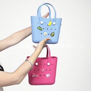 Bolso de Mano Tipo Tote 2026, Nuevo, Elegante, Pequeño, Ligero, Impermeable, de EVA, para <span class=keywords><strong>Playa</strong></span>, Viajes, Compras, Niñas, con Asa Abierta - Product Image 3