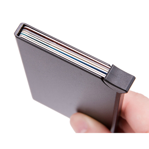 안티 스캔 슬림 포켓 금속 지갑 RFID 차단 자동 팝업 알루미늄 신용 카드 홀더 지갑 - Product Image 5