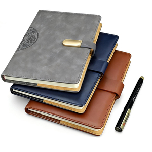 Libreta de Negocios Magnética de Cuero PU Grueso SYC A5 con 96 Hojas, Regalo de Papelería de Oficina - Product Image 1