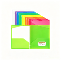Carpeta de Archivo Transparente de Plástico A4 Personalizada, Bolsa de Transporte para Archivos, Protector de Hojas en Forma de L