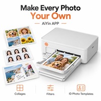 Printer Foto Warna Mini Uyin Z11 6 Inci 300 DPI Dye Sublimation Portabel dengan Baterai Terintegrasi untuk Smartphone