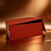 Boîte cadeau cosmétique de luxe entièrement personnalisée, impression rouge mate, fermeture magnétique, boîte d'emballage cosmétique rigide en carton pour maquillage liquide