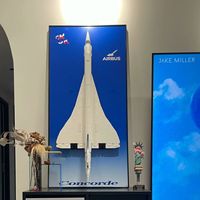 Cadre mural personnalisé pour l'avion Concorde de la série Compatible Creativity 10318, pour l'avion Airbus, à suspendre au mur
