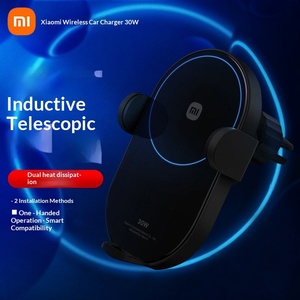 Support de téléphone de <span class=keywords><strong>voiture</strong></span> à charge rapide sans fil 30W, <span class=keywords><strong>chargeur</strong></span> à <span class=keywords><strong>induction</strong></span> rétractable haute vitesse - Product Image 1