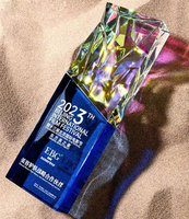 Plaque en verre cristal arc-en-ciel avec impression couleur personnalisée, trophée en verre cristal arc-en-ciel