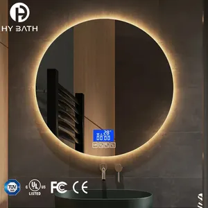 Meilleure vente Miroir cosmétique pour salle de bain avec lumière LED à bord poli Miroir mural pour toilette Miroir intelligent pour salle de bain