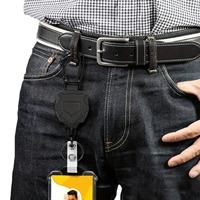 Bouton d'escalade en plastique écologique en alliage de Zinc mousqueton robuste grande capacité ID travail étiquette porte-carte porte-clés rétractable